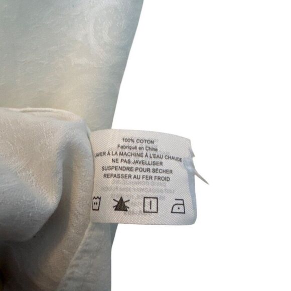 David Donahue Mens White Paisley Dress Shirt 100% Cotton Size 17 - Picture 4 of 10